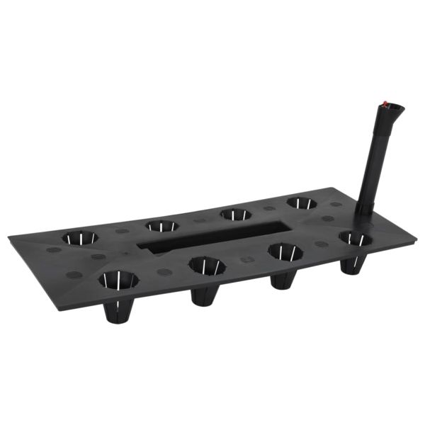 Повдигнато градинско легло антрацит 60x25x46 см PP ратан