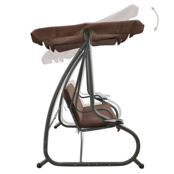 Градинска люлка със сенник, кафе