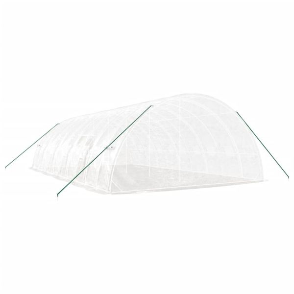 Оранжерия със стоманена рамка бяла 60 м² 10x6x2,85 м