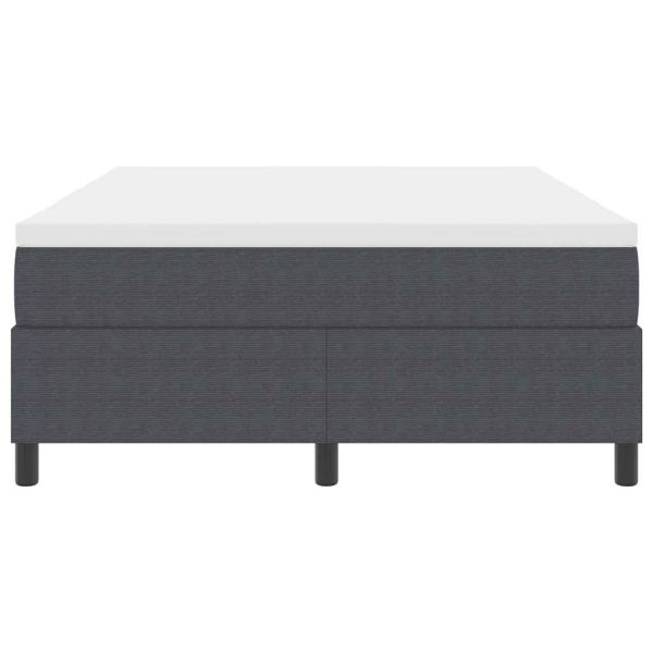 Легло с пружинирана основа Тъмен сив и бял 140 x 190 cm