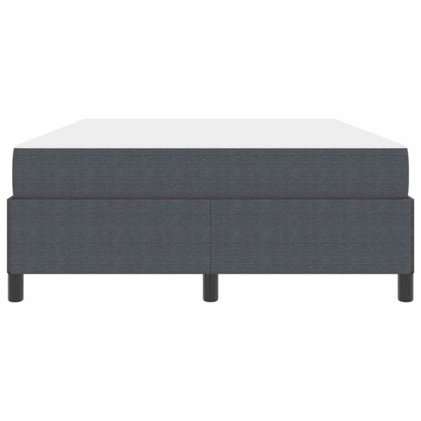 Рамка за легло с матрак Тъмен сив 160 x 200 cm текстил