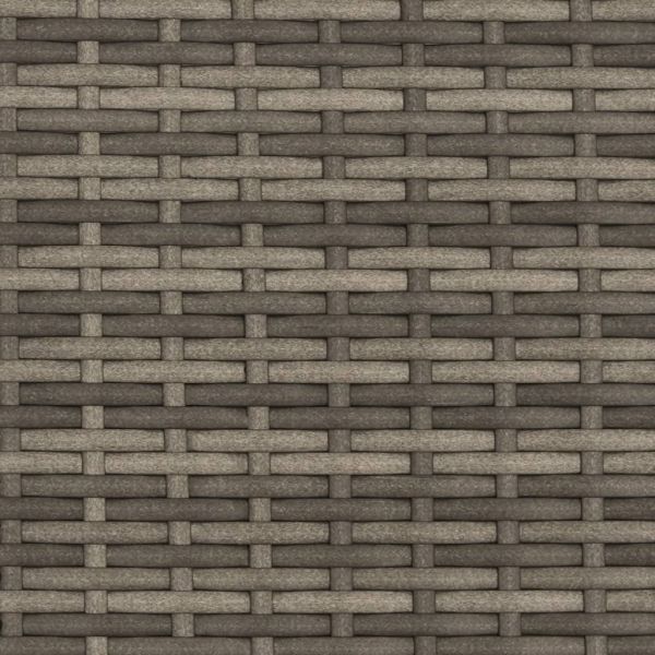 Двоен шезлонг със сенник и възглавници сив полиратан