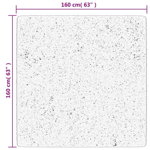 Шаги килим с дълъг косъм "PAMPLONA" модерен златист 160x160 см