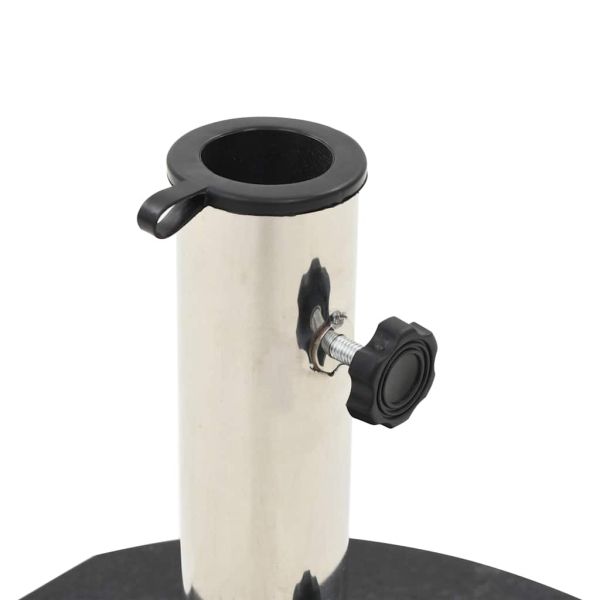 Основа за чадър, гранит, 28,5 кг, кръгла, черна