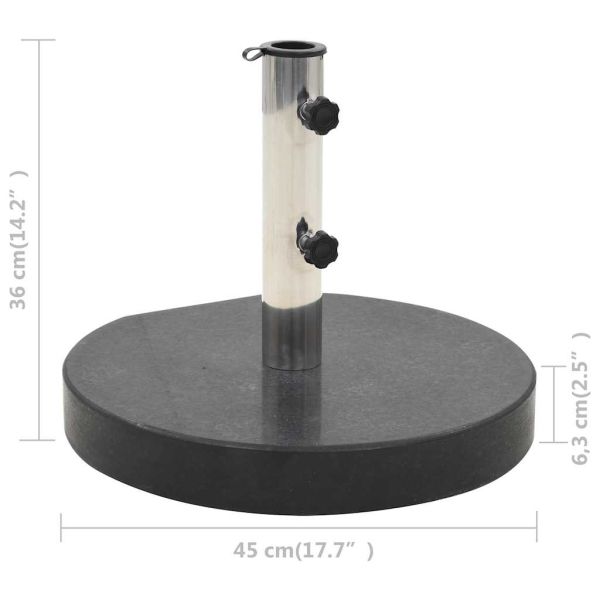 Основа за чадър, гранит, 28,5 кг, кръгла, черна