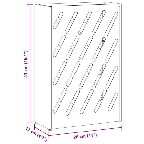Стойка за чадър Антрацит 28 x 12 x 41 см Стомана