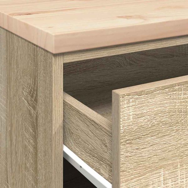 Гаражен шкаф за съхранение, дъб сонома, 60x51x85 см, бор масив