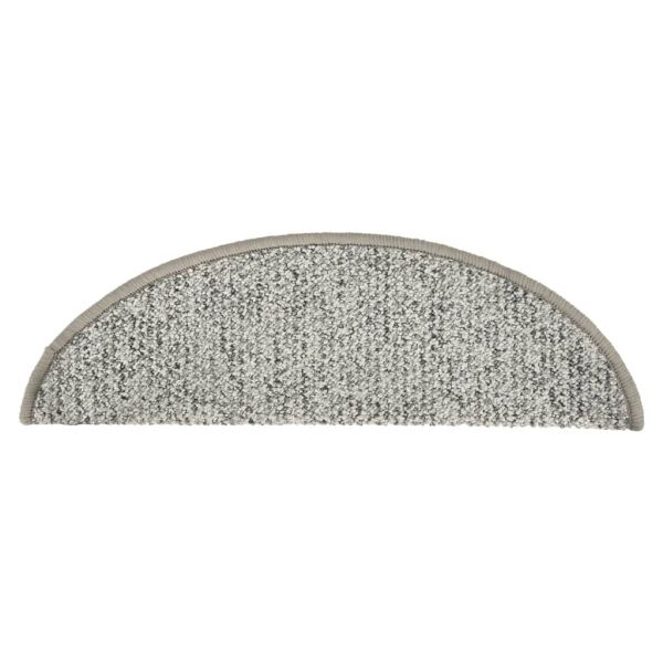 Постелки за стъпала, 15 бр, светлосиви, 56x17x3 см