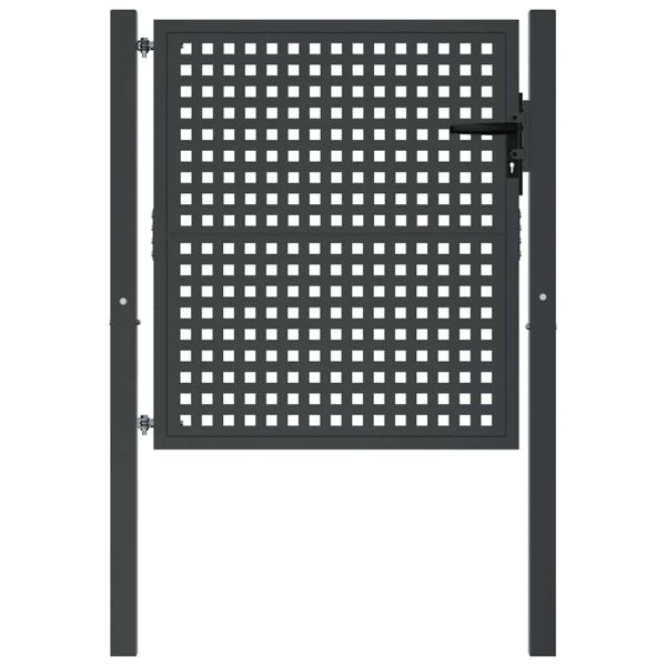 Градинска порта, антрацит, 100x100 см, стомана