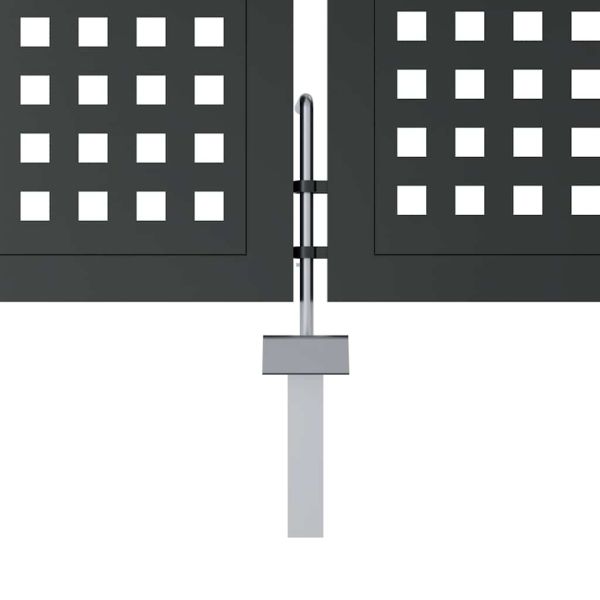 Градинска порта, антрацит, 400x175 см, стомана