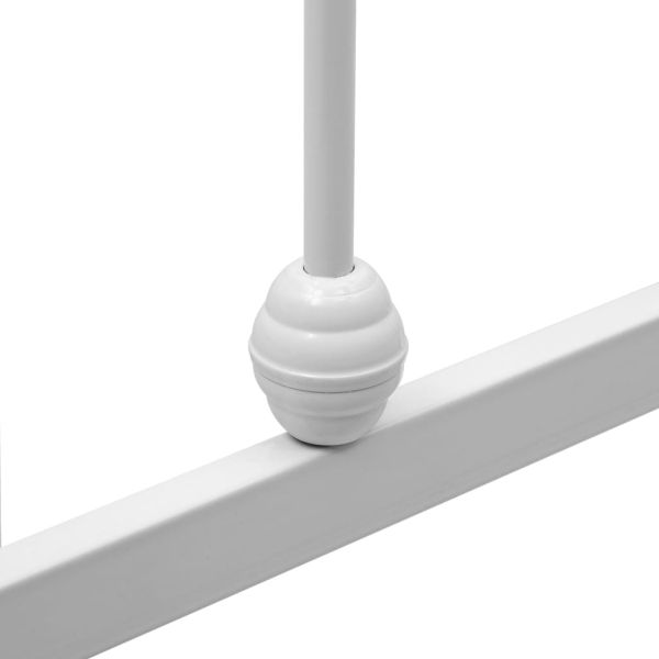 Рамка за легло, бяла, метал, 140x200 cм