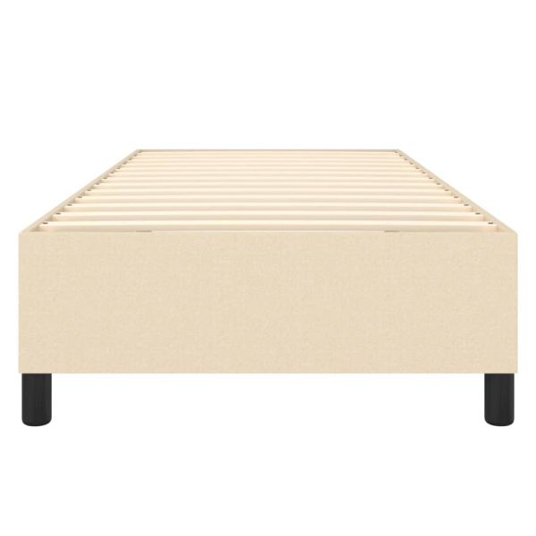 Рамка за легло с пружини, кремава, 100x200 см, плат