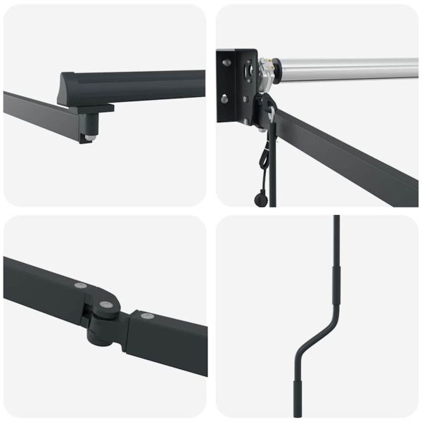 Сгъваем навес Жълт и оранжев 400 × 350 cm Полиестер и метал