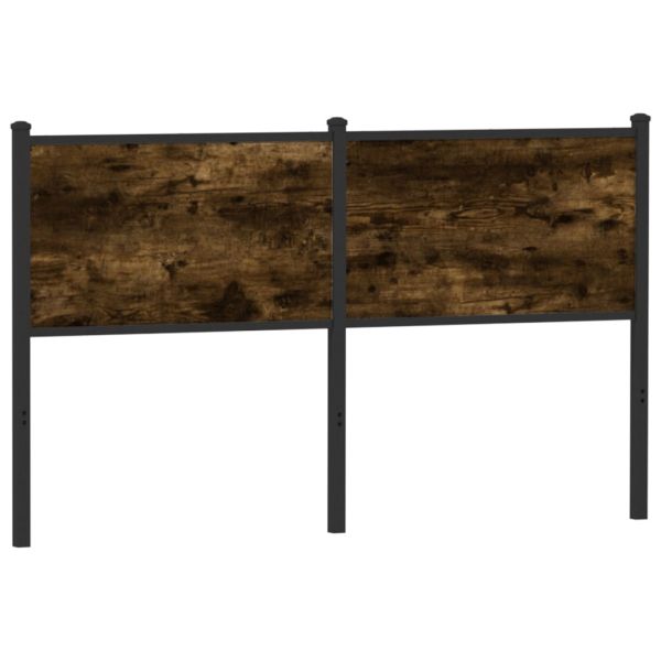 Резервна табла за легло, опушен дъб, 140 см, инженерно дърво и стомана