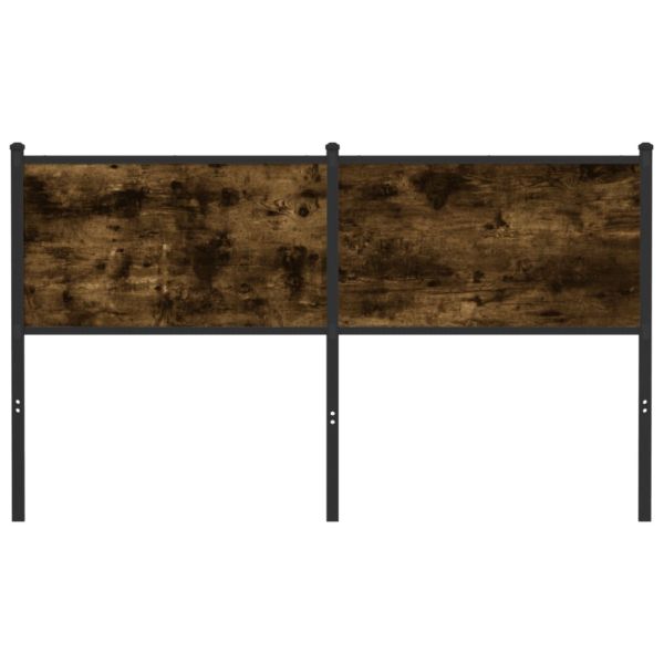 Резервна табла за легло, опушен дъб, 150 см, инженерно дърво и стомана