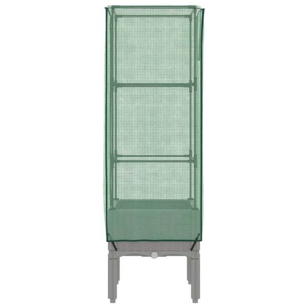 Повдигнато легло с оранжерия калъф, ратанов вид, 40x40x140 см