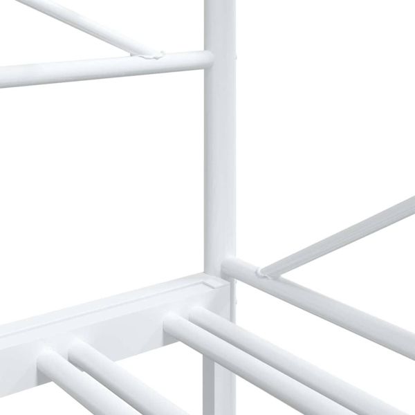 Дневна спалня с багажник без матрак Бяла 80x200 cm Стомана