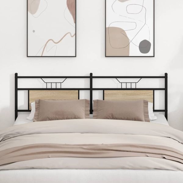 Резервна табла за легло Дъб Сонома 180 cm Изработена дървесина и стомана