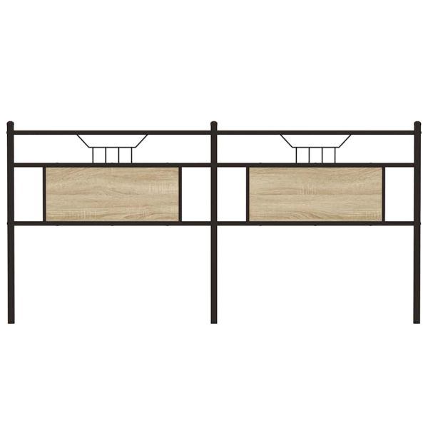 Резервна табла за легло Дъб Сонома 180 cm Изработена дървесина и стомана