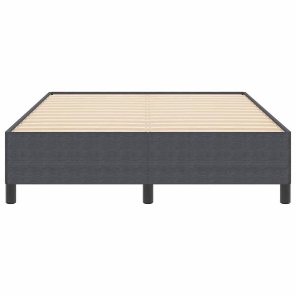 Легло с пружинирана основа Тъмен сив 140 x 200 cm