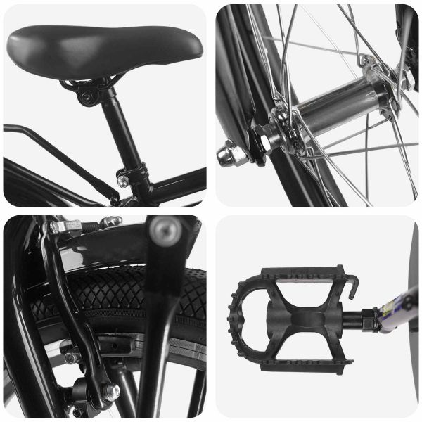 Детски Велосипед 22 инча за деца на възраст 7-12 години Черно