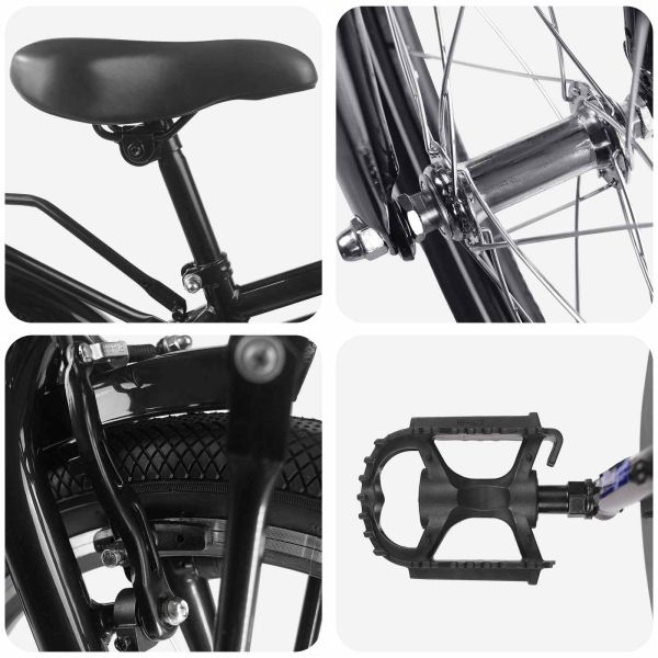 Детски Велосипед 22 инча за деца на възраст 7-12 години Черно