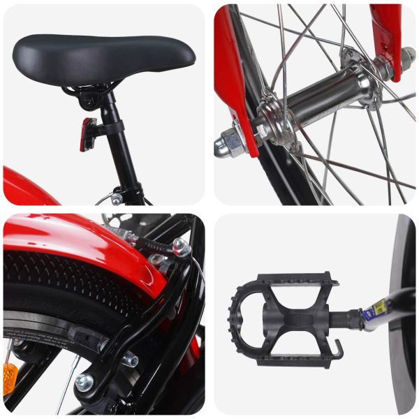 Детски Велосипед 20 инча за 6–11 години Синьо и Бяло