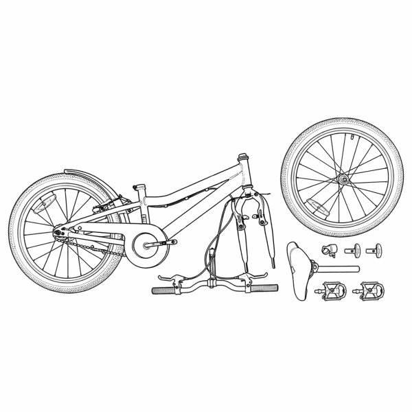 Детски Велосипед 20 инча 6-Speed за 6–11 години Черно