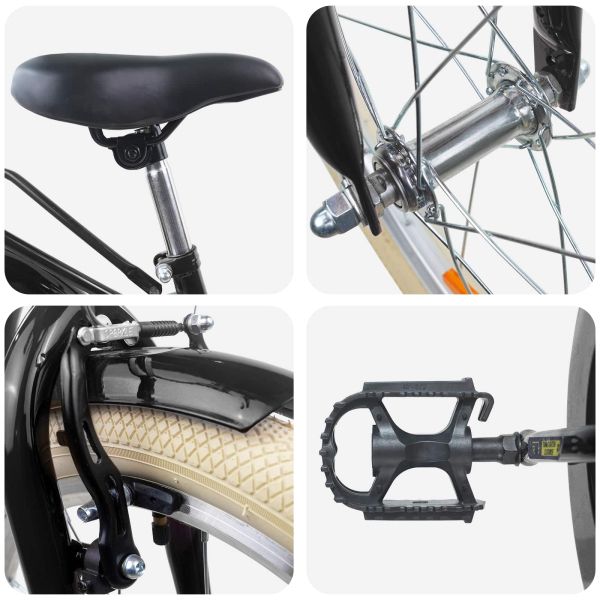 Детски Велосипед 24 инча за деца на възраст 8-12 години Черно