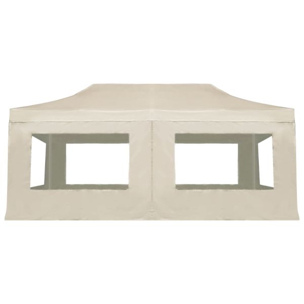Професионална сгъваема шатра + стени алуминий 6х3 м кремава