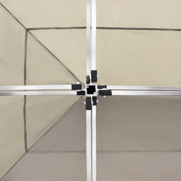 Професионална сгъваема шатра + стени алуминий 6х3 м кремава