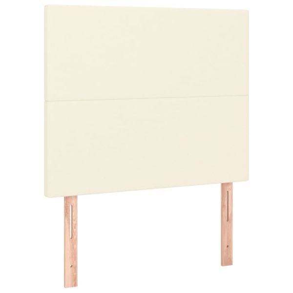 LED горна табла за легло, кремава, 100x5x118/128 см