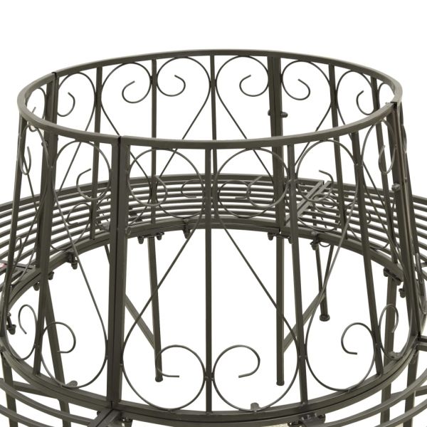 Градинска пейка за около дърво, 160 см, стомана