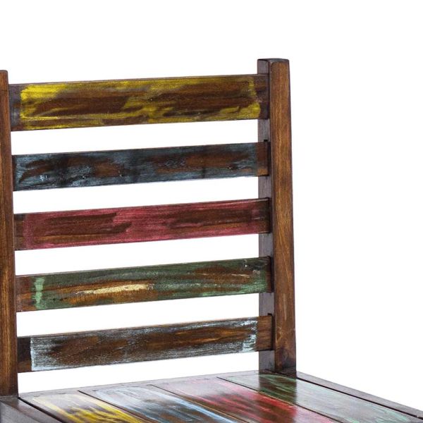 Трапезни столове, 2 бр, регенерирано дърво масив