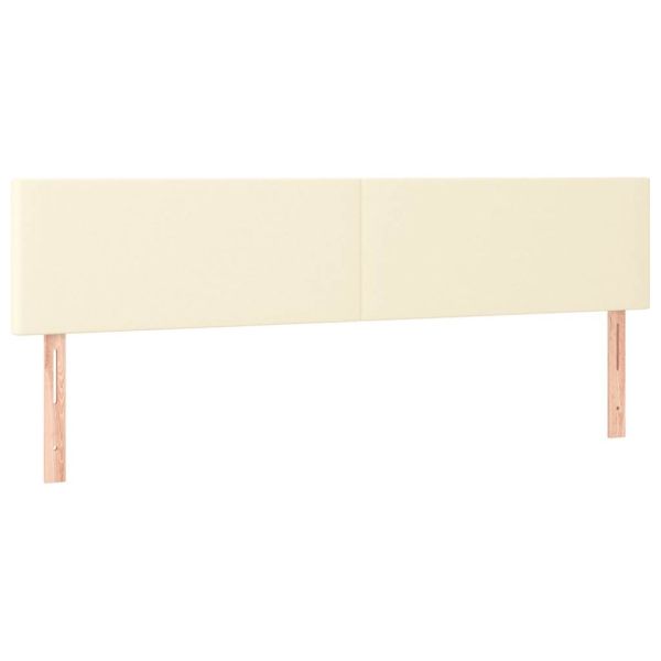 Рамка за легло без матрак, кремава, 120x190 см, изкуствена кожа