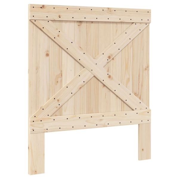 Рамка за легло с табла, 90x200 см, борово дърво масив