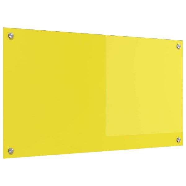 Кухненски гръб Жълто 90 x 50 cm закалено стъкло