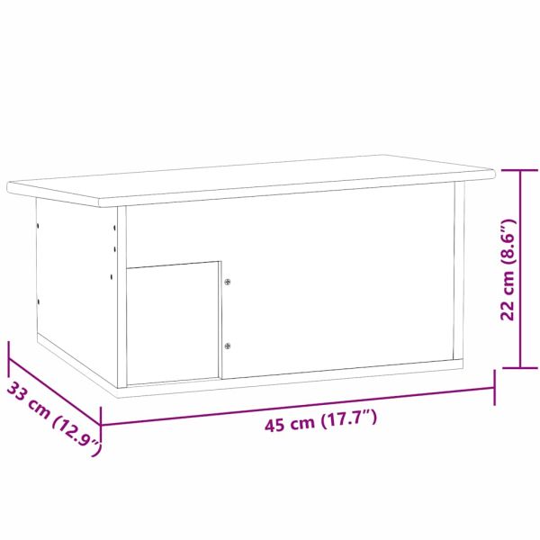 Къща за таралеж, 45x33x22 см, дърво