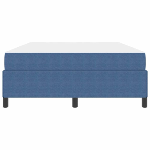 Рамка за легло с матрак Синьо 160 x 200 cm текстил