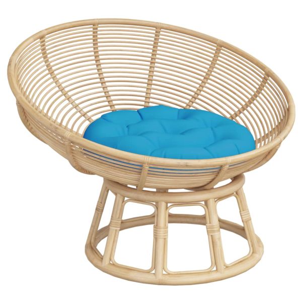 Кръгла възглавница светлосиня Ø 60 x11 см Оксфорд плат