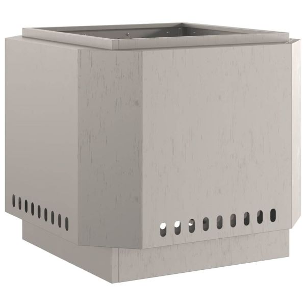 Бездимна камина Кафяво 58 x 58 x 51 см Патинираща стомана