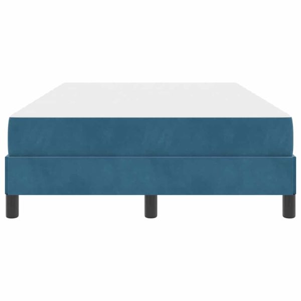 Легло с пружинирана основа Тъмен син 120 x 220 cm текстил