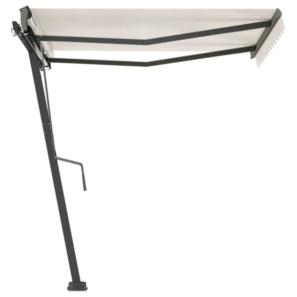 Свободностояща ръчно прибираща се тента, 300x250 см, кремава