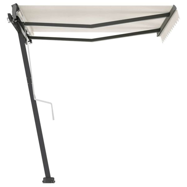 Свободностояща ръчно прибираща се тента, 350x250 см, кремава