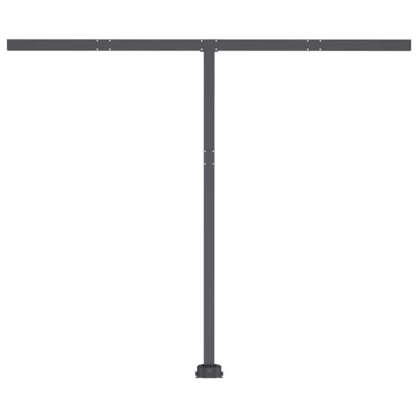 Ръчно прибиращ се сенник с LED, 350x250 см, оранжево и кафяво