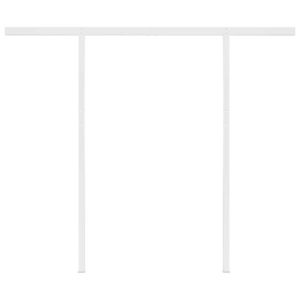 Автоматично прибиращ се сенник с прътове, 3x2,5 м, кремав