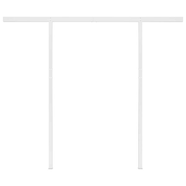 Автоматичен сенник с LED и сензор за вятър, 3x2,5 м, кремав