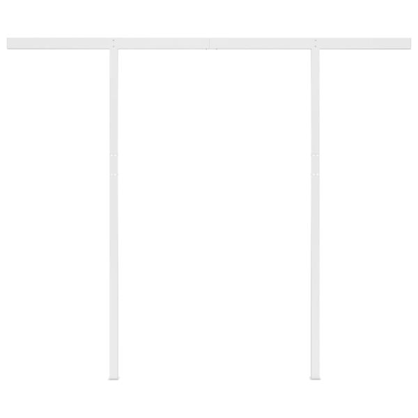 Автоматичен сенник LED и сензор за вятър 3,5x2,5 м синьо и бяло