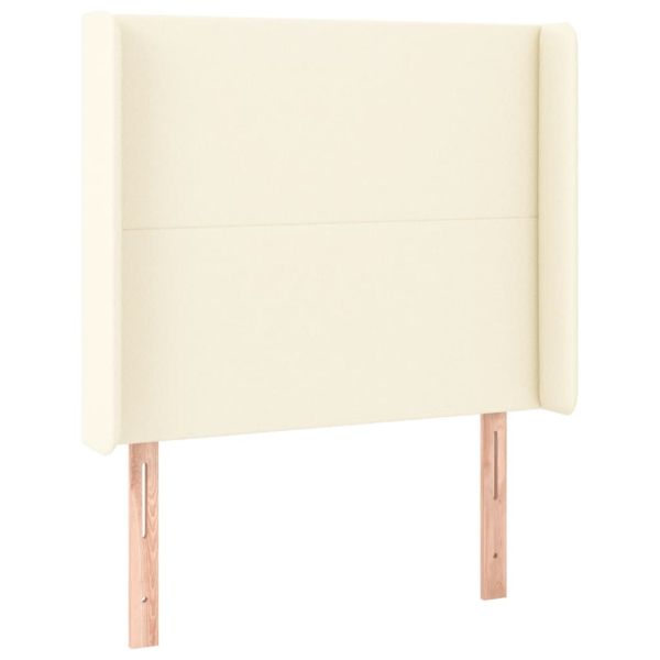 Боксспринг легло с матрак LED кремаво 100x200см изкуствена кожа