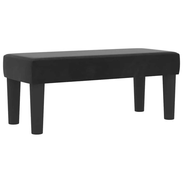 Легло с пружинирана основа с матрак Черно 100 x 200 cm Кадифе